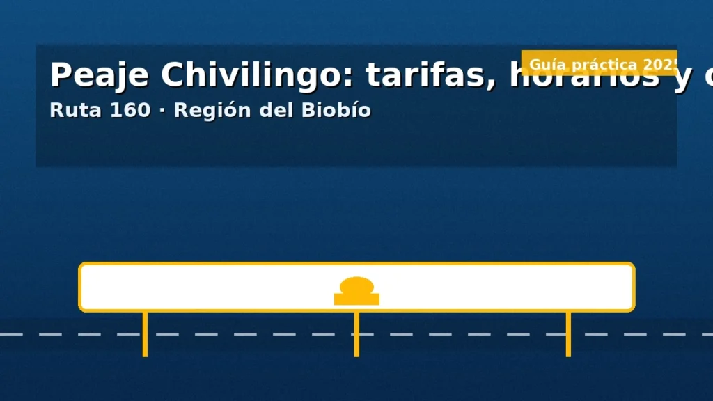 Peaje Chivilingo: tarifas, horarios y cómo pagar — Ruta 160 en la Región del Biobío