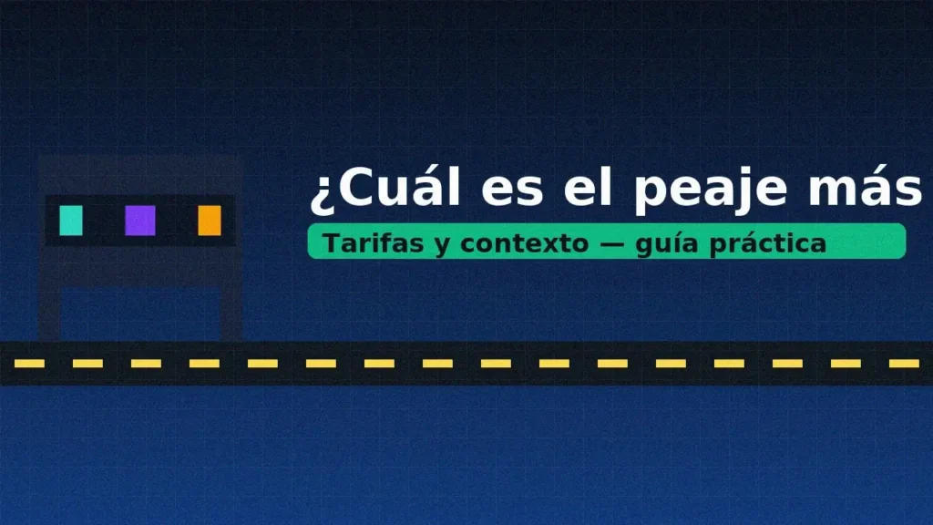 ¿Cuál es el peaje más caro de Chile? — tarifas y contexto, ícono de pórtico de peaje sobre carretera