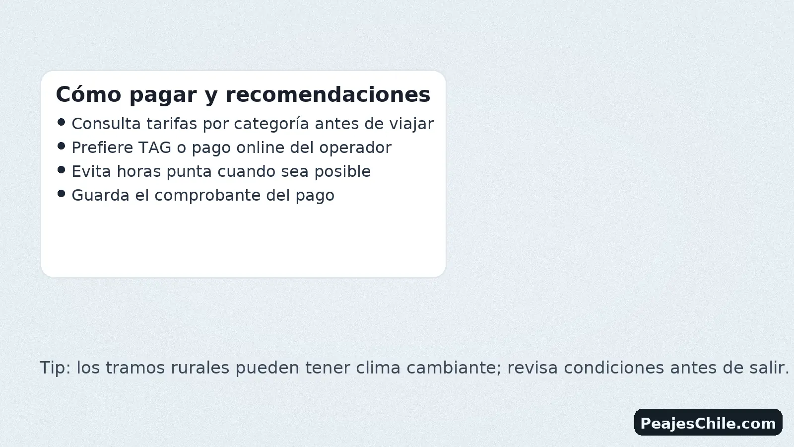 Cómo pagar peajes en Valdivia: recomendaciones y medios de pago