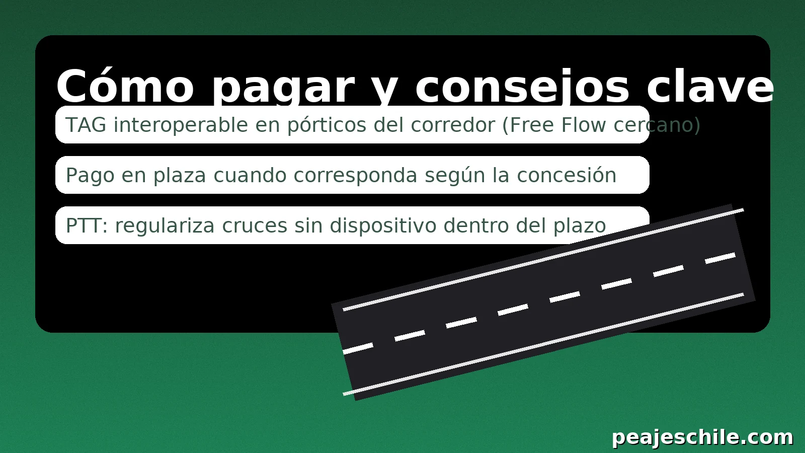 Cómo pagar en Retiro: TAG interoperable, pago en plaza y regularización PTT (referencial)