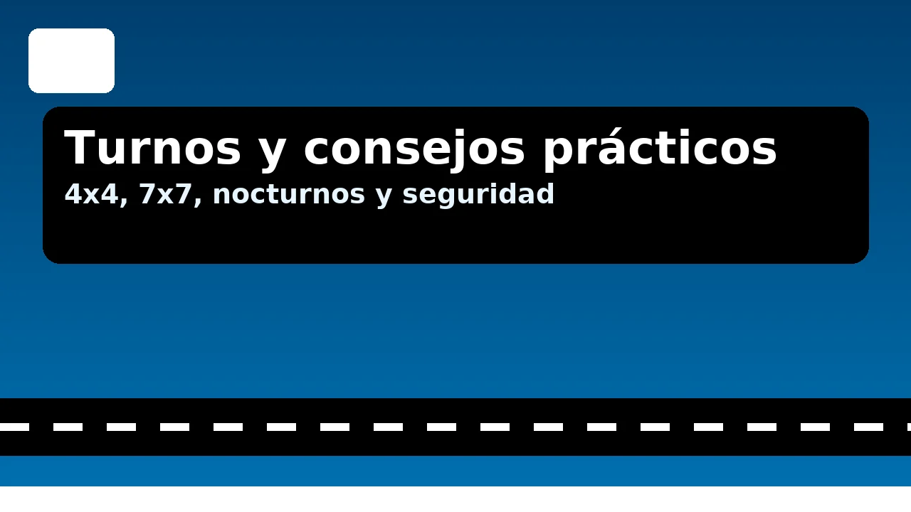Turnos en peajes: 4x4, 7x7, nocturnos y consejos de seguridad