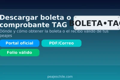 Descargar boleta o comprobante de TAG: dónde y cómo obtener el documento válido – peajeschile.com