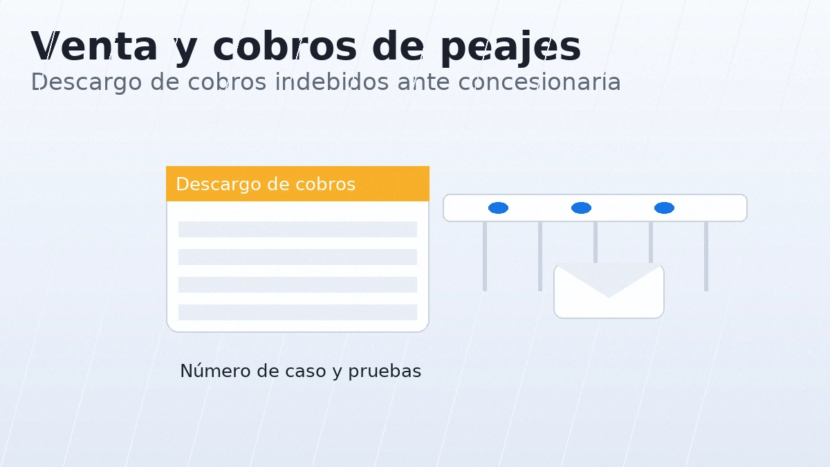 Descargo de cobros indebidos por peajes después de vender el vehículo