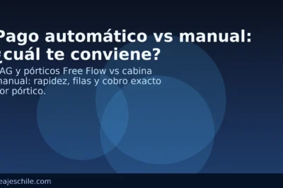 Comparativa de peajes: pago automático con TAG y pórticos Free Flow vs pago manual en cabina, tiempos de viaje y costos – peajeschile.com