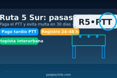 Ruta 5 Sur sin TAG: paga el PTT y evita multa en 30 días – guía práctica 2025 – peajeschile.com