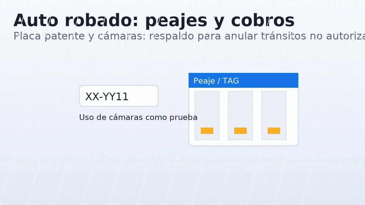Placa patente y cámaras de peaje como respaldo para descargos de tránsitos