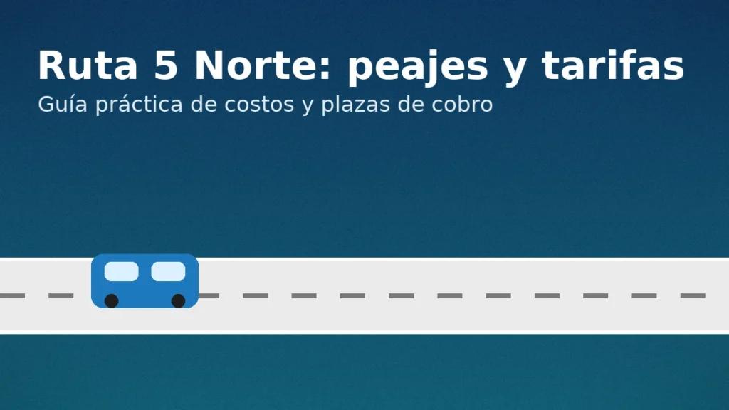 Ruta 5 Norte: peajes y tarifas — portada con carretera y automóvil