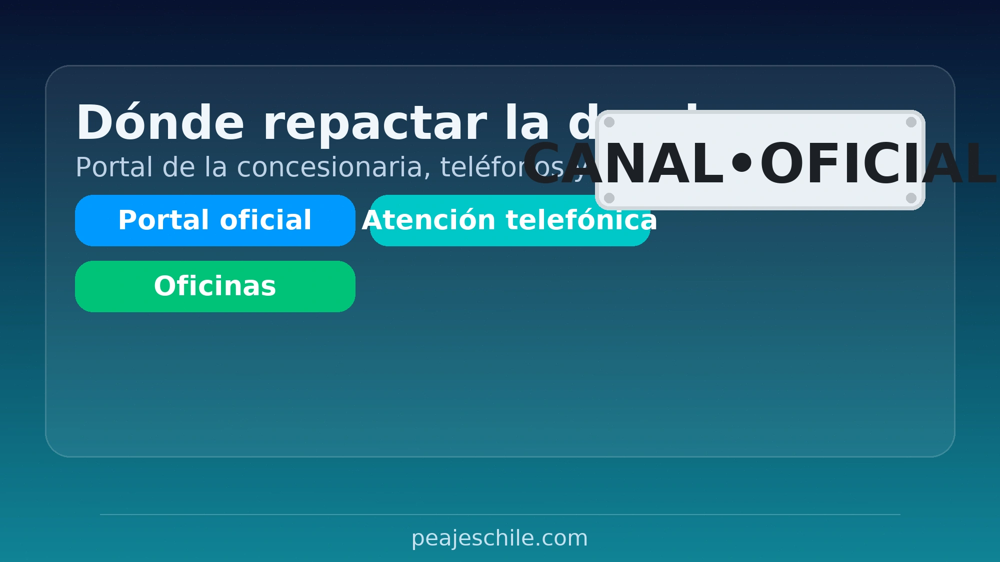Dónde repactar deudas TAG: portal de la concesionaria, atención telefónica y oficinas comerciales – peajeschile.com